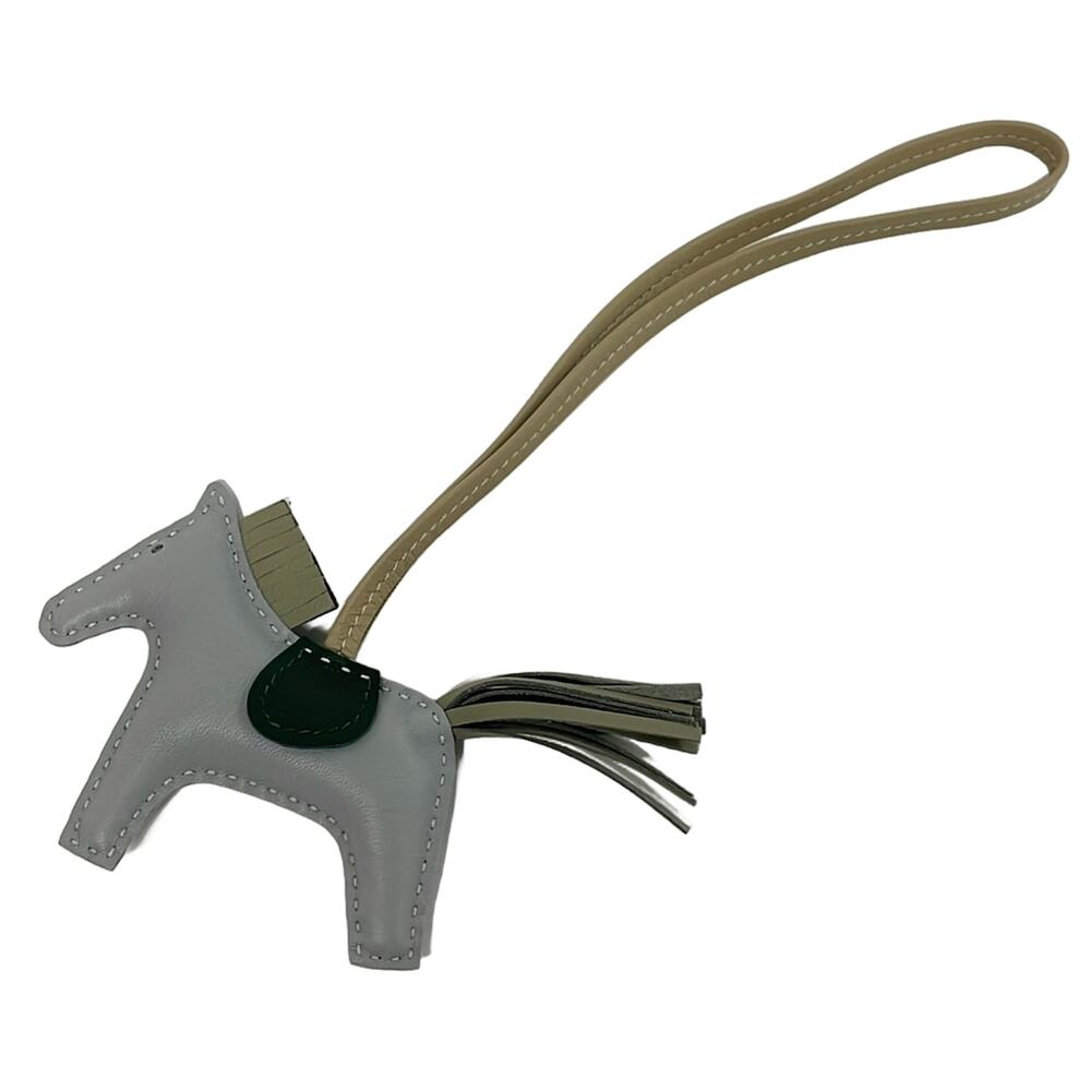 Hermès Rodeo Charms Bag Charm Blue Gracier Sauge Vert en Grass